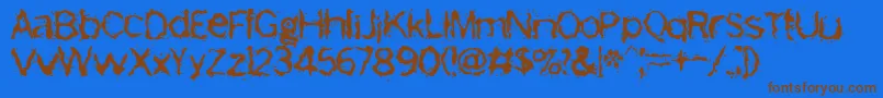 Freemason Font – Brown Fonts on Blue Background