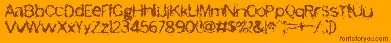 Freemason Font – Brown Fonts on Orange Background
