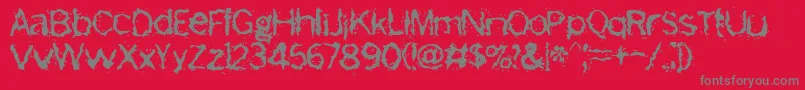 Freemason Font – Gray Fonts on Red Background