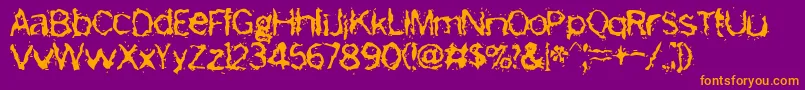 Freemason Font – Orange Fonts on Purple Background