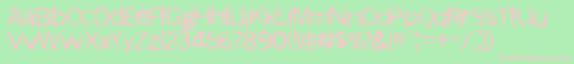Freemason Font – Pink Fonts on Green Background