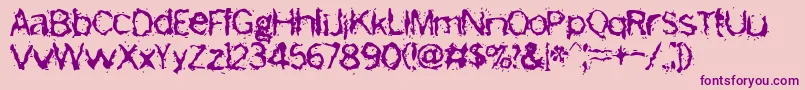 Weitere Informationen zur Freemason-Schriftart Freemason-Schriftart – Violette Schriften auf rosa Hintergrund
