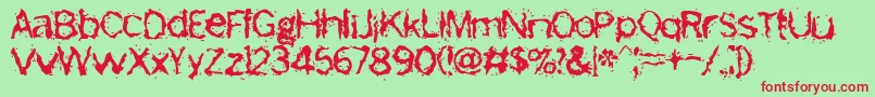 Freemason Font – Red Fonts on Green Background