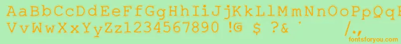 Skontt Font – Orange Fonts on Green Background