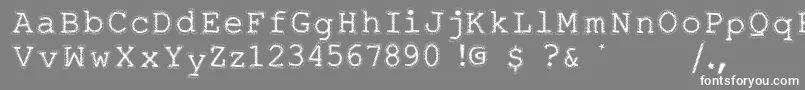 フォントSkontt – 灰色の背景に白い文字