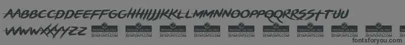 BrushstrikeTrial Font – Black Fonts on Gray Background