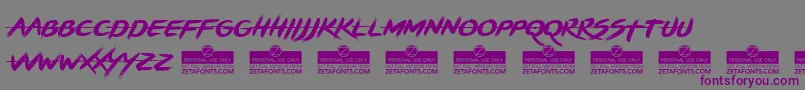 BrushstrikeTrial Font – Purple Fonts on Gray Background