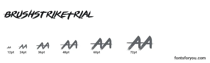 BrushstrikeTrial Font Sizes