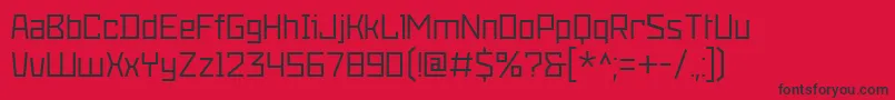 SnowstormLight Font – Black Fonts on Red Background