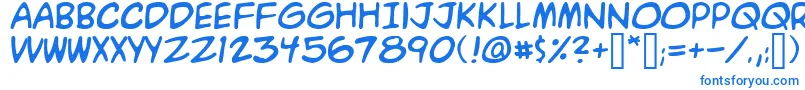 フォントAcme – 白い背景に青い文字