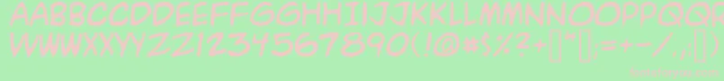 Acme Font – Pink Fonts on Green Background