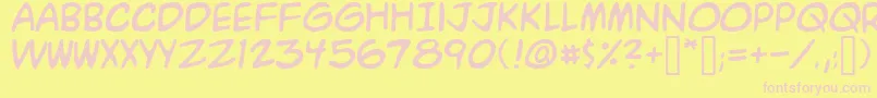 Acme Font – Pink Fonts on Yellow Background