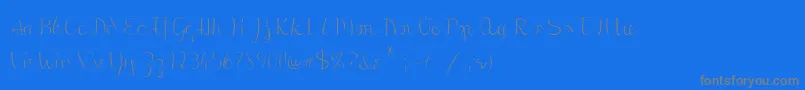 MoradoSharp-Schriftart – Graue Schriften auf blauem Hintergrund