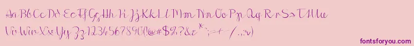 MoradoSharp-Schriftart – Violette Schriften auf rosa Hintergrund