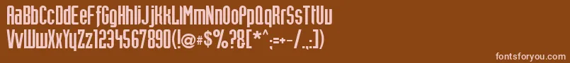 Шрифт Trusto – розовые шрифты на коричневом фоне