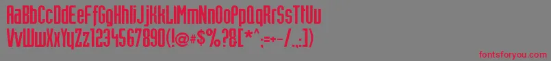 Trusto Font – Red Fonts on Gray Background