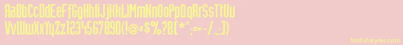 Trusto Font – Yellow Fonts on Pink Background