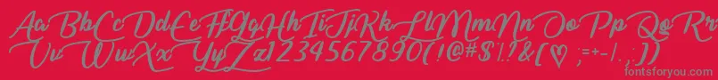 LiarScriptOtf Font – Gray Fonts on Red Background