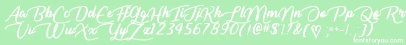 LiarScriptOtf Font – White Fonts on Green Background