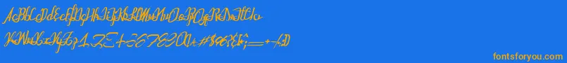 Astralprojectionsitalic Font – Orange Fonts on Blue Background