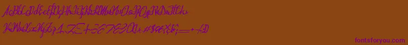 Шрифт Astralprojectionsitalic – фиолетовые шрифты на коричневом фоне