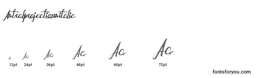 Astralprojectionsitalic Font Sizes