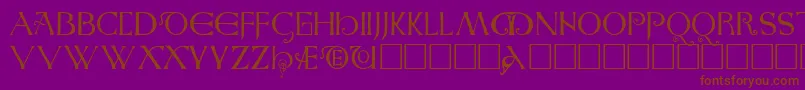 Saxon Font – Brown Fonts on Purple Background