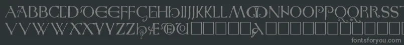 フォントSaxon – 黒い背景に灰色の文字