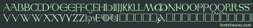 Saxon Font – Green Fonts on Black Background