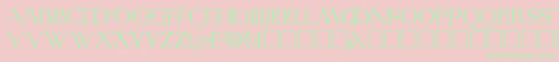 Saxon Font – Green Fonts on Pink Background