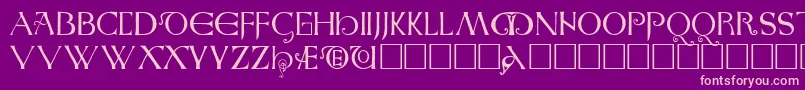 Saxon Font – Pink Fonts on Purple Background