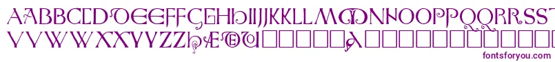 Saxon Font – Purple Fonts on White Background