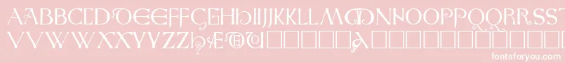 Saxon Font – White Fonts on Pink Background