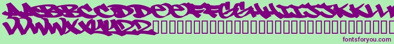 NceTag Font – Purple Fonts on Green Background