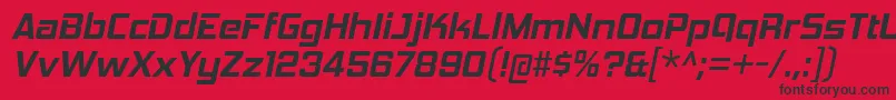 HemiHeadBdIt Font – Black Fonts on Red Background