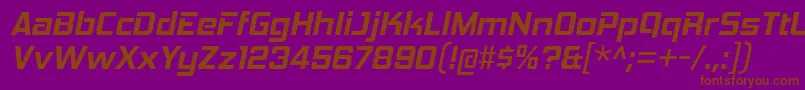 HemiHeadBdIt-fontti – ruskeat fontit violetilla taustalla