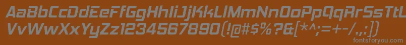 Шрифт HemiHeadBdIt – серые шрифты на коричневом фоне