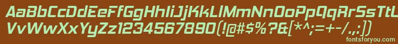 HemiHeadBdIt Font – Green Fonts on Brown Background