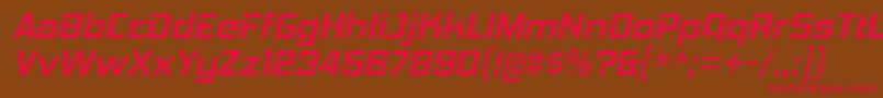 HemiHeadBdIt Font – Red Fonts on Brown Background