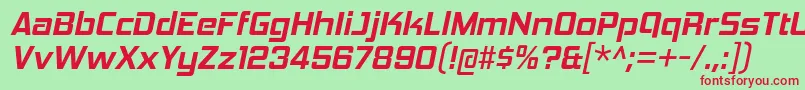 HemiHeadBdIt Font – Red Fonts on Green Background