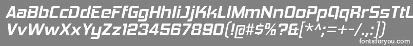 フォントHemiHeadBdIt – 灰色の背景に白い文字