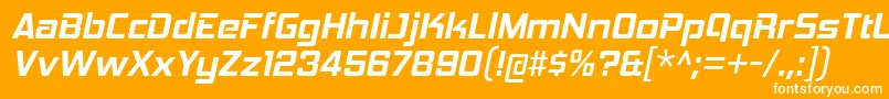 Шрифт HemiHeadBdIt – белые шрифты на оранжевом фоне