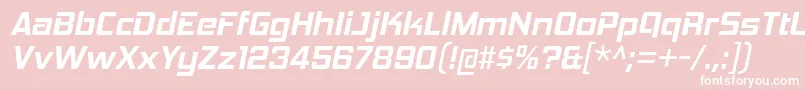 HemiHeadBdIt Font – White Fonts on Pink Background