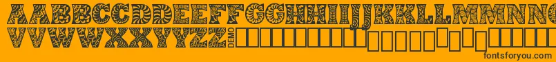 Шрифт DigidonDemo – чёрные шрифты на оранжевом фоне