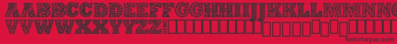 DigidonDemo Font – Black Fonts on Red Background