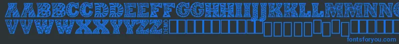 DigidonDemo Font – Blue Fonts on Black Background