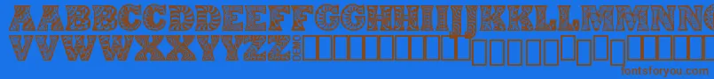 Шрифт DigidonDemo – коричневые шрифты на синем фоне