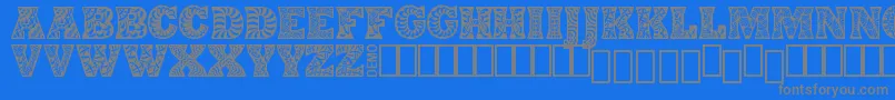 フォントDigidonDemo – 青い背景に灰色の文字