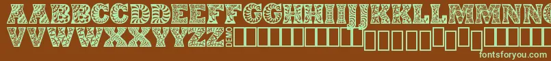 DigidonDemo Font – Green Fonts on Brown Background