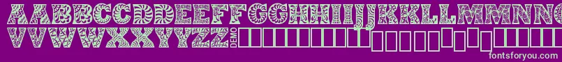 フォントDigidonDemo – 紫の背景に緑のフォント